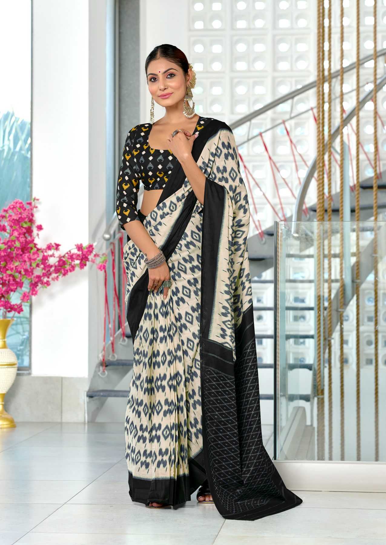 Ynf Pure Cotton RIN229 PARIBHASHA Sarees Wholesale Printed Cotton Saree Cotton Sarees Mulmul Cotton Sarees Manufacturer