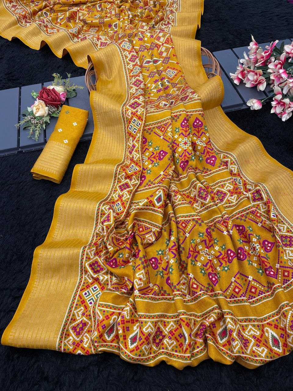 Ynf Pure Pashmina RIN231 PACHMINA SILK Silk Sarees Wholesale Party Wear Silk Sarees Fancy Printed Silk Sarees Manufacturer