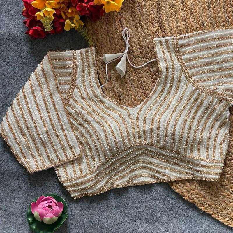 Ynf Pure Silk KESH426 Pearl moti Readymade Blouses Festive Collections Wholesale Blouse Designer Blouse Onam Collections Manufacturer