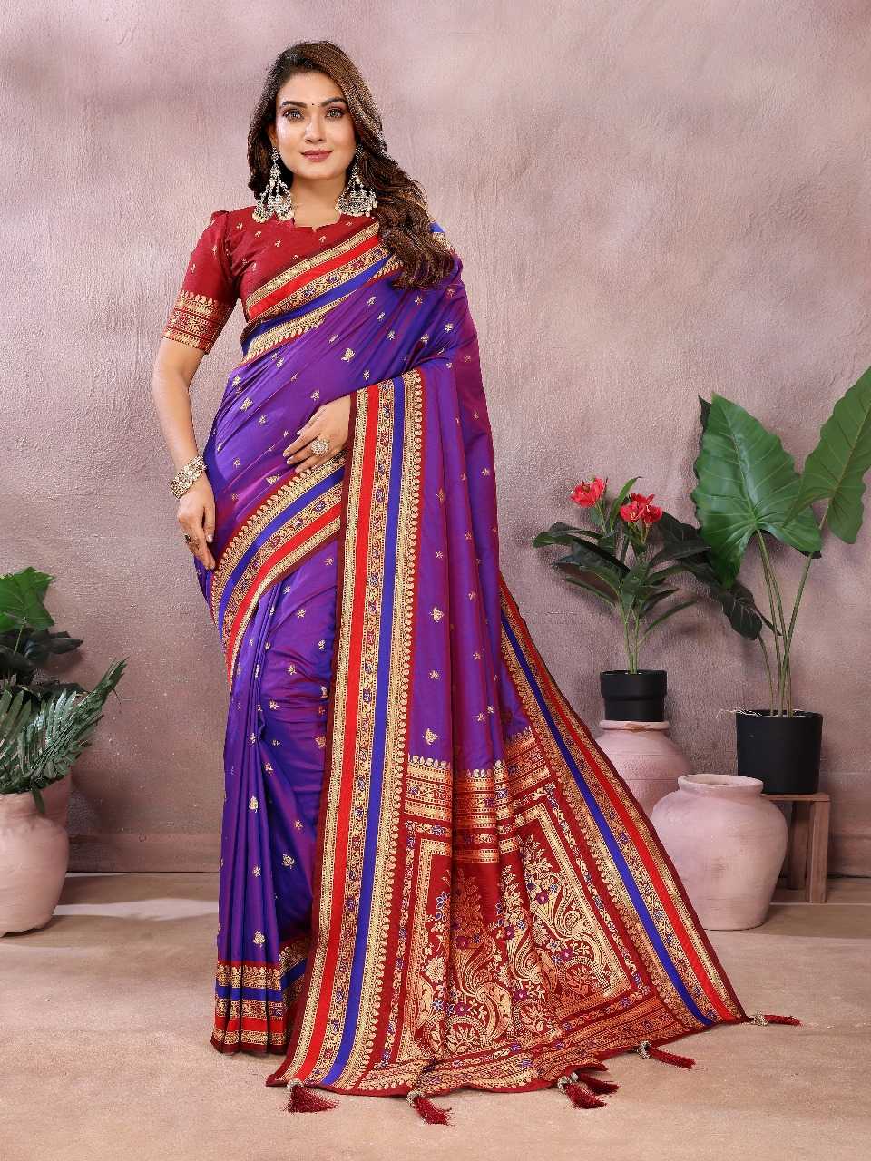 Ynf Pure Silk RIN144 sndar Silk Sarees Wedding Collections Wholesale Handloom Sarees Zari Border Silk Sarees Kalamkari Silk Sarees Manufacturer