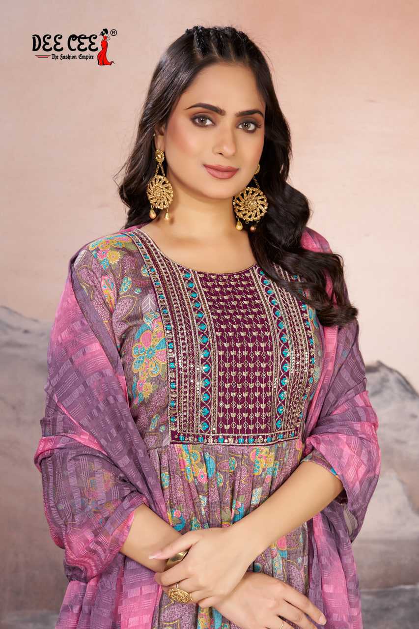 Ynf Rayon RIN190 DEECEE ZARNA Setwise Collections Wholesale Gowns Catalogs Manufacturer