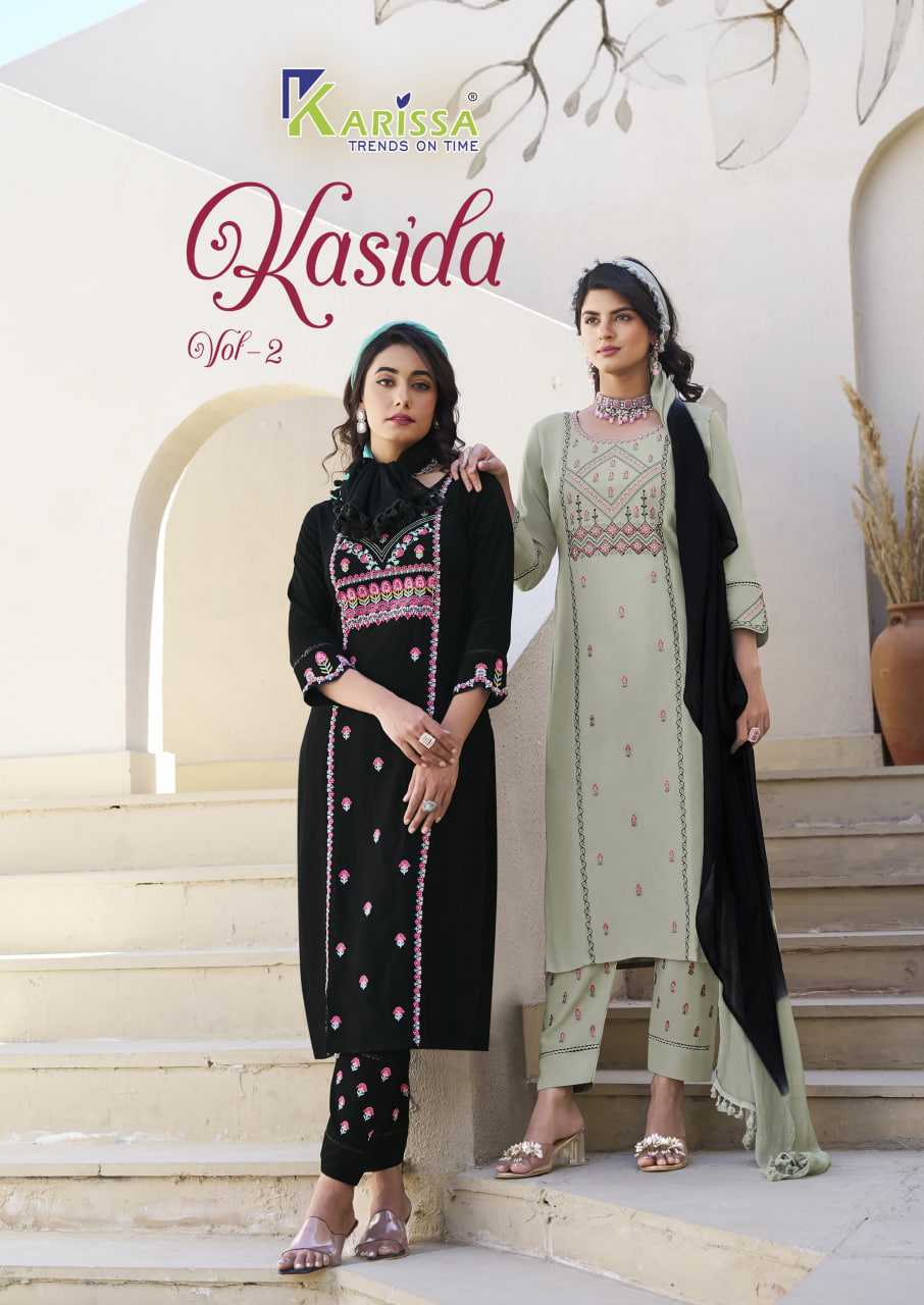 Ynf Rayon RIN190 KARISSA KASIDA vol-2 Setwise Collections Wholesale Kurtis Catalogs Manufacturer