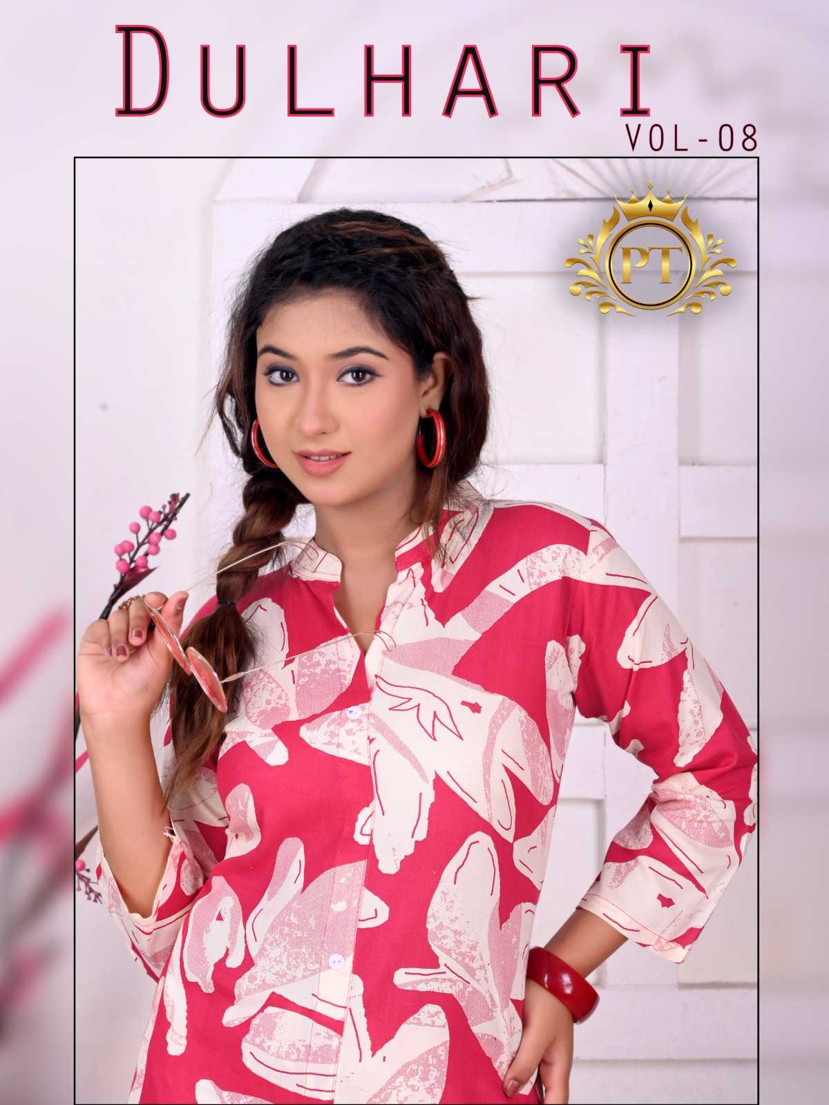 Ynf Rayon RIN190 PT-DULHARI VOL 8 Setwise Collections Wholesale Kurtis Catalogs Manufacturer