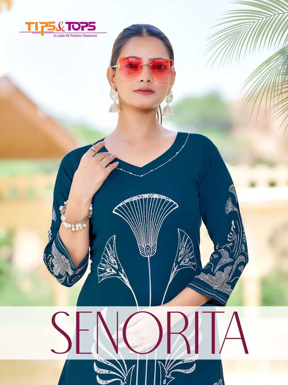 Ynf Rayon RIN190 SENORITA Setwise Collections Wholesale Kurtis Catalogs Manufacturer