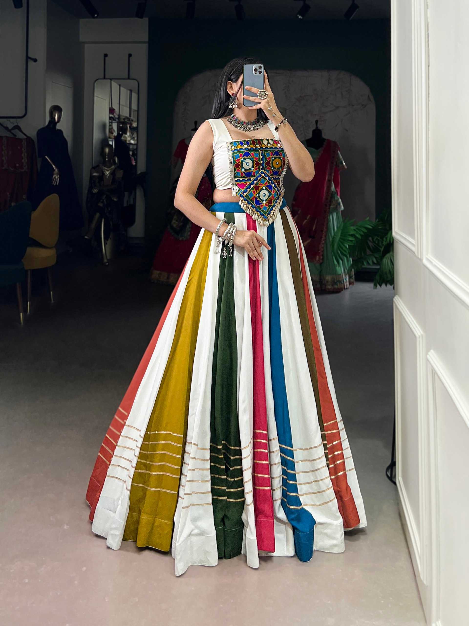 Ynf Reyon Cotton KESH134 1615 Lehengas Festive Collections Wholesale Fancy Lehenga Gota Patti Lehenga Navratri Chaniya Choli Manufacturer