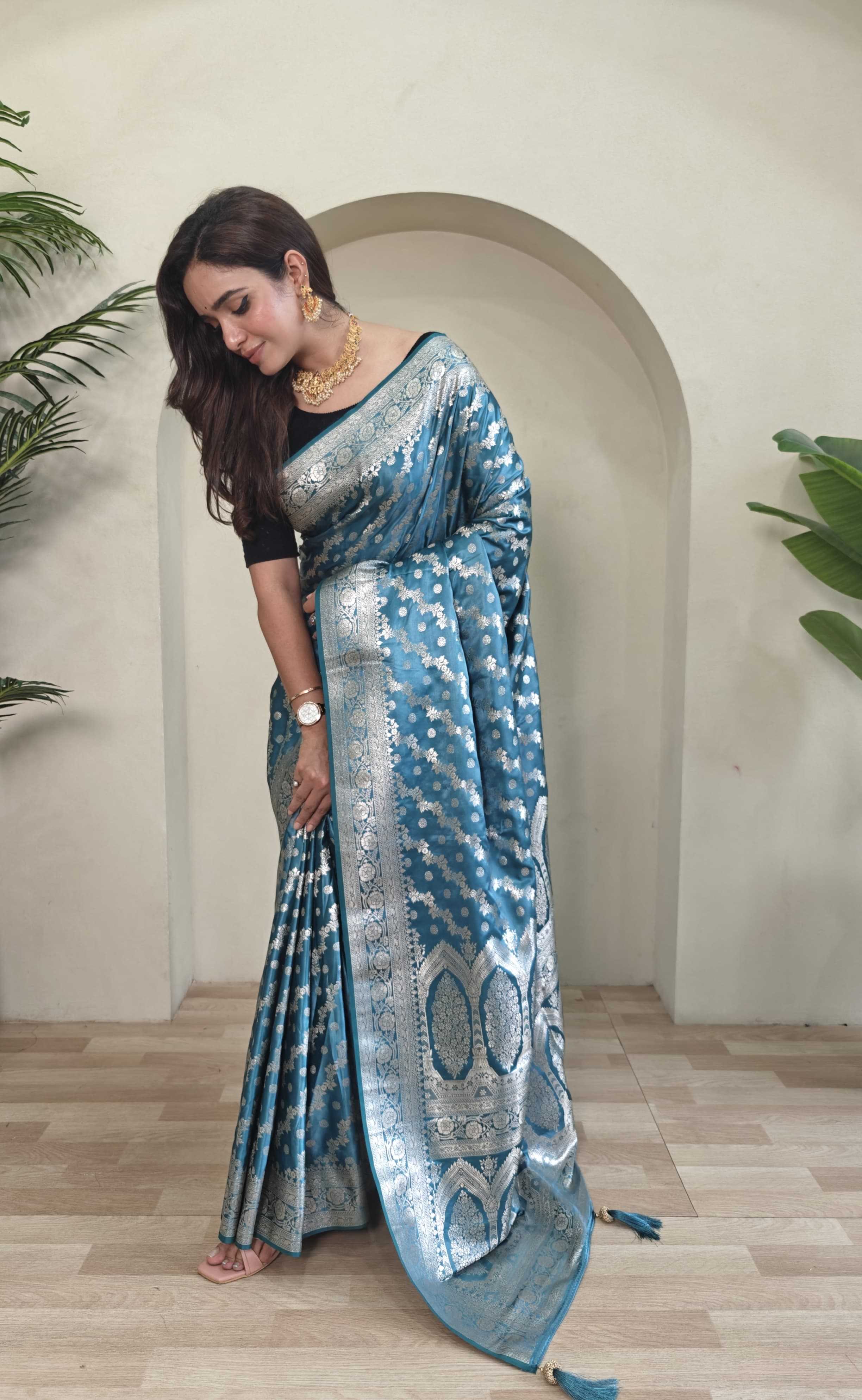 Ynf Satin RIN197 2988 Sarees Wholesale Designer Sarees Bridal Sarees Silk Sarees Manufacturer