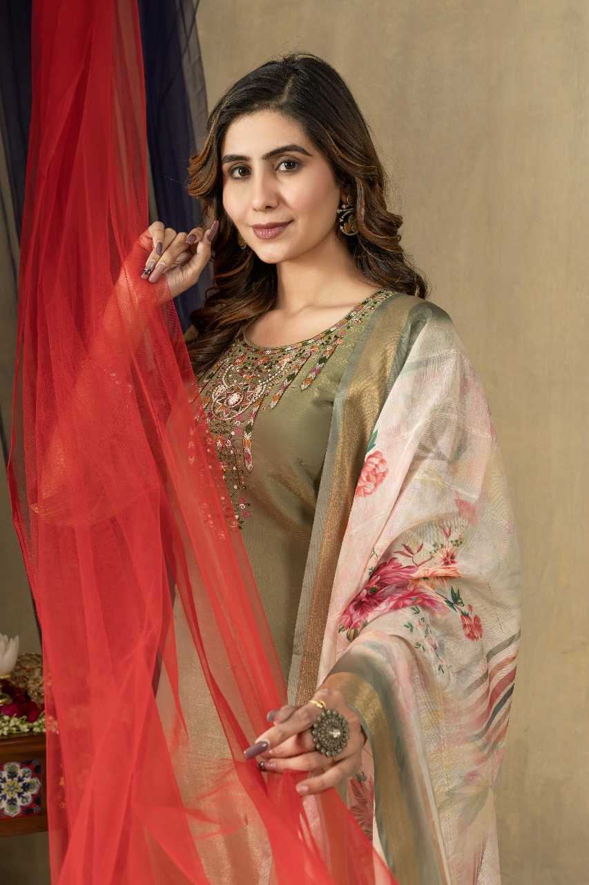 Ynf Shimmer silk RIN197 4762 Suits & Dresses Wholesale Embroidery Suits Party wear suits Designer Suits Manufacturer