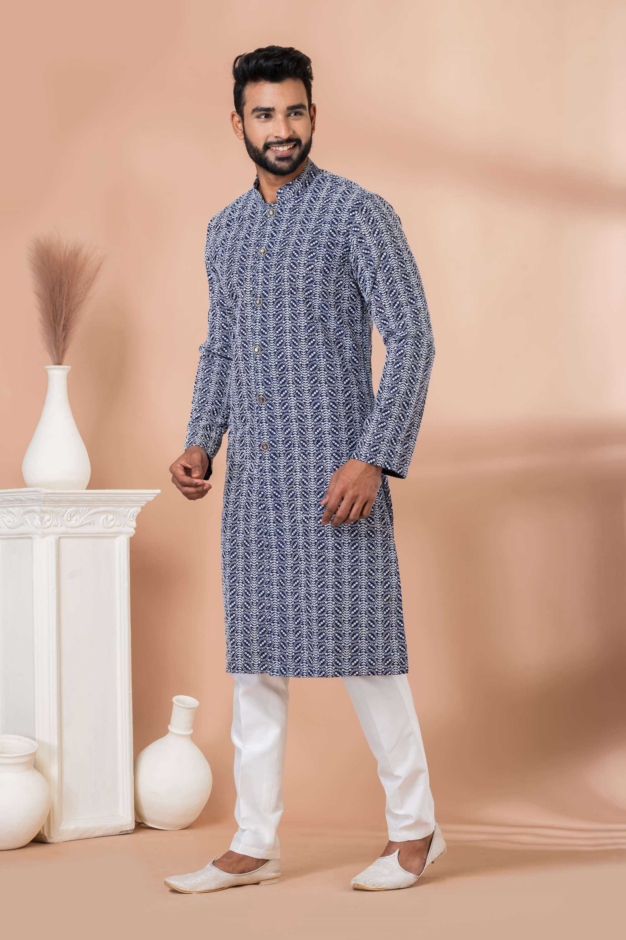 Ynf Silk Cotton RIN223 3436A Mens Wear Wholesale Mens Kurtas Mens Kurta Pyjama Men Wedding kurta Manufacturer