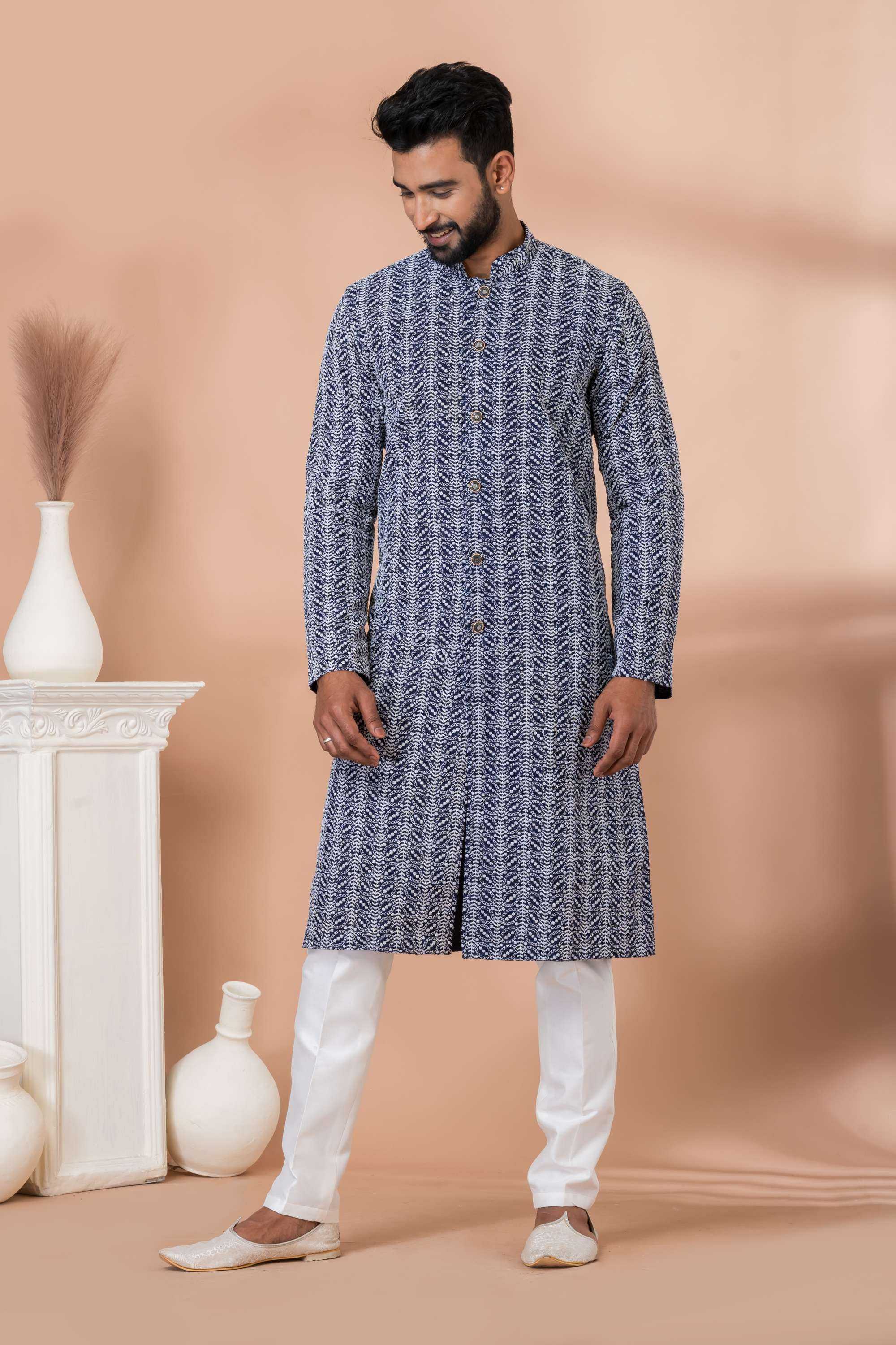 Ynf Silk Cotton RIN223 3436B Mens Wear Wholesale Mens Kurtas Mens Kurta Pyjama Men Wedding kurta Manufacturer