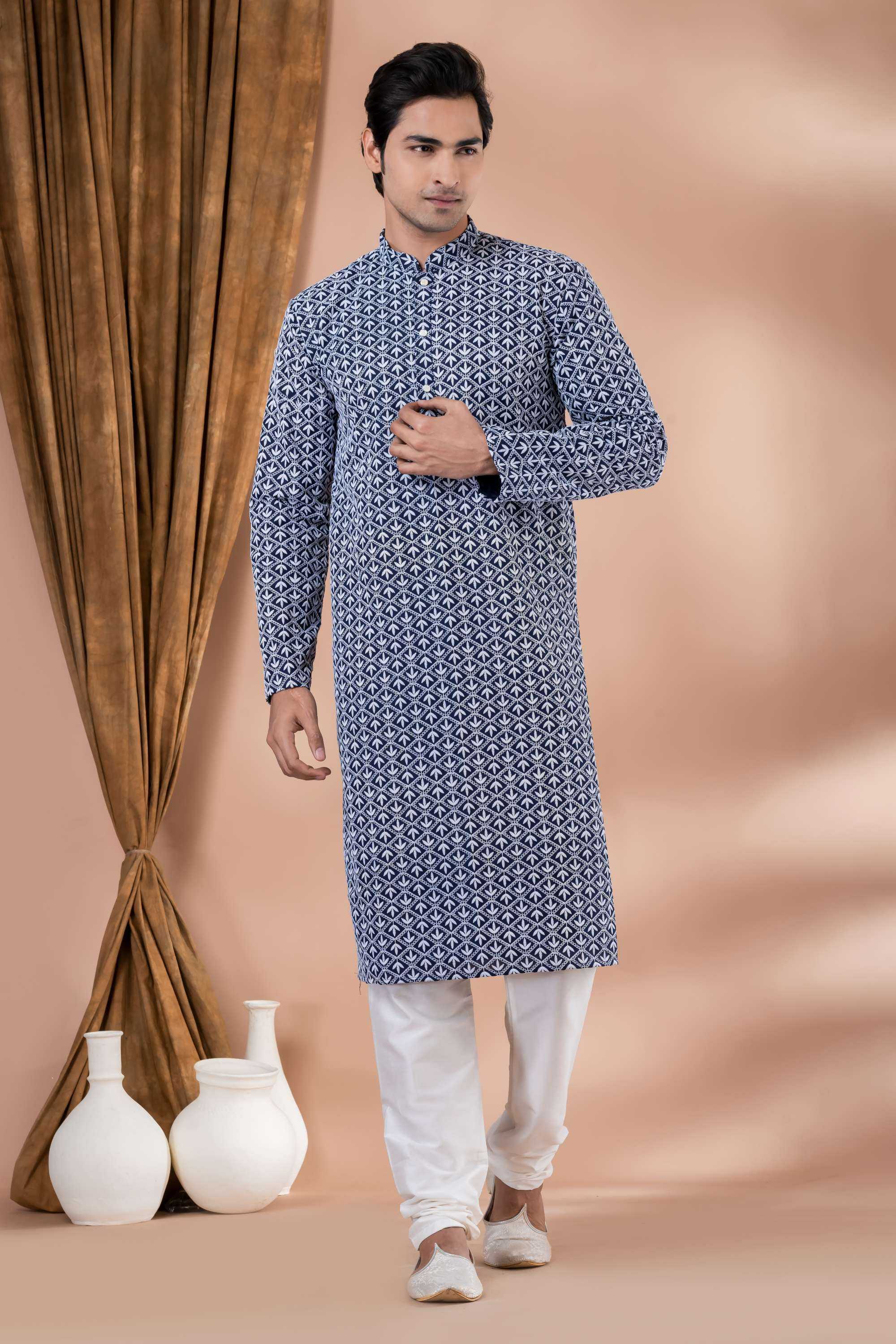 Ynf Silk Cotton RIN223 3437B Mens Wear Wholesale Mens Kurtas Mens Kurta Pyjama Men Wedding kurta Manufacturer