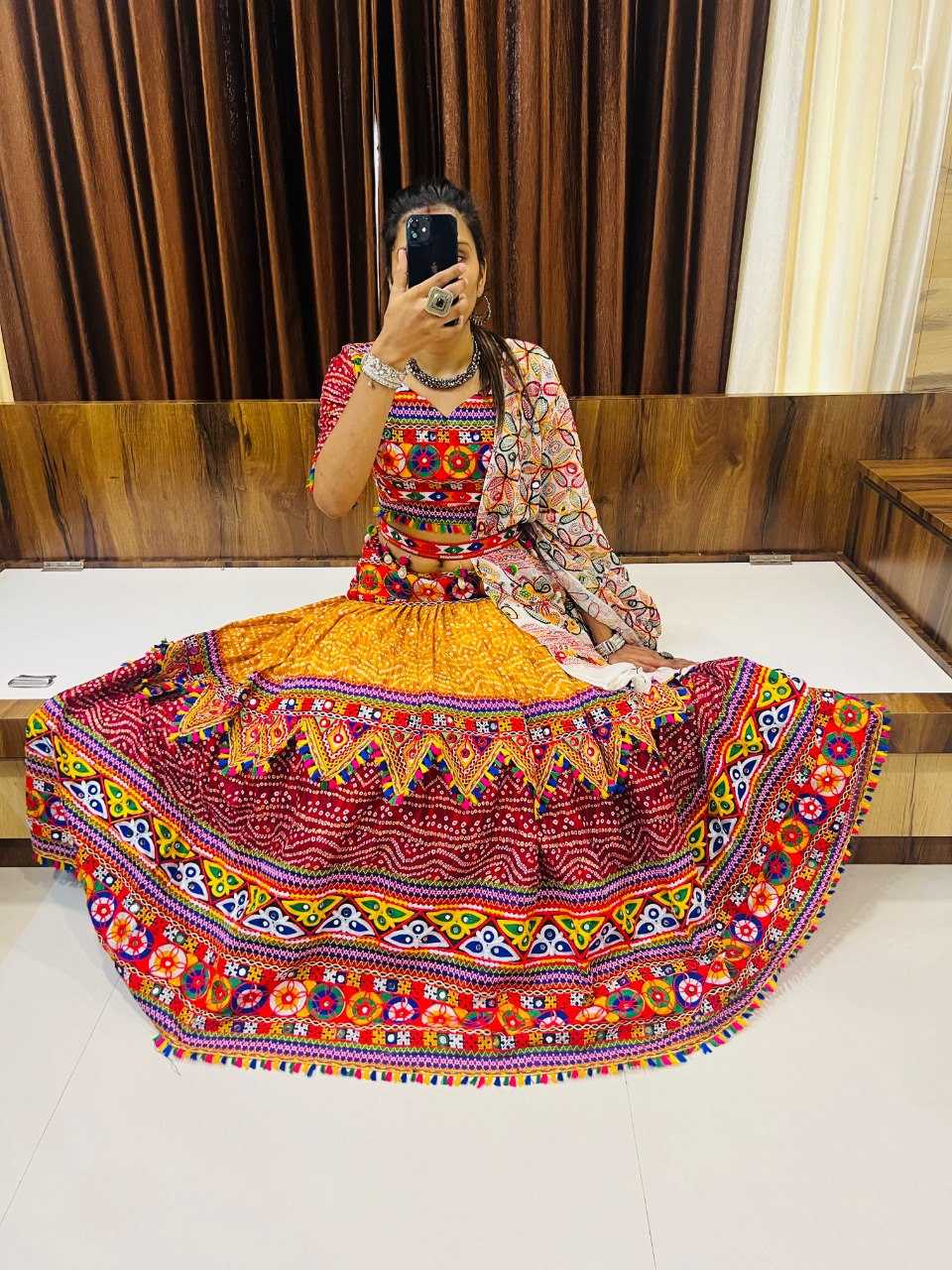 Ynf Silk Cotton RIN227 7051 Lehengas Festive Collections Wholesale Designer Lehenga Navratri Chaniya Choli Manufacturer