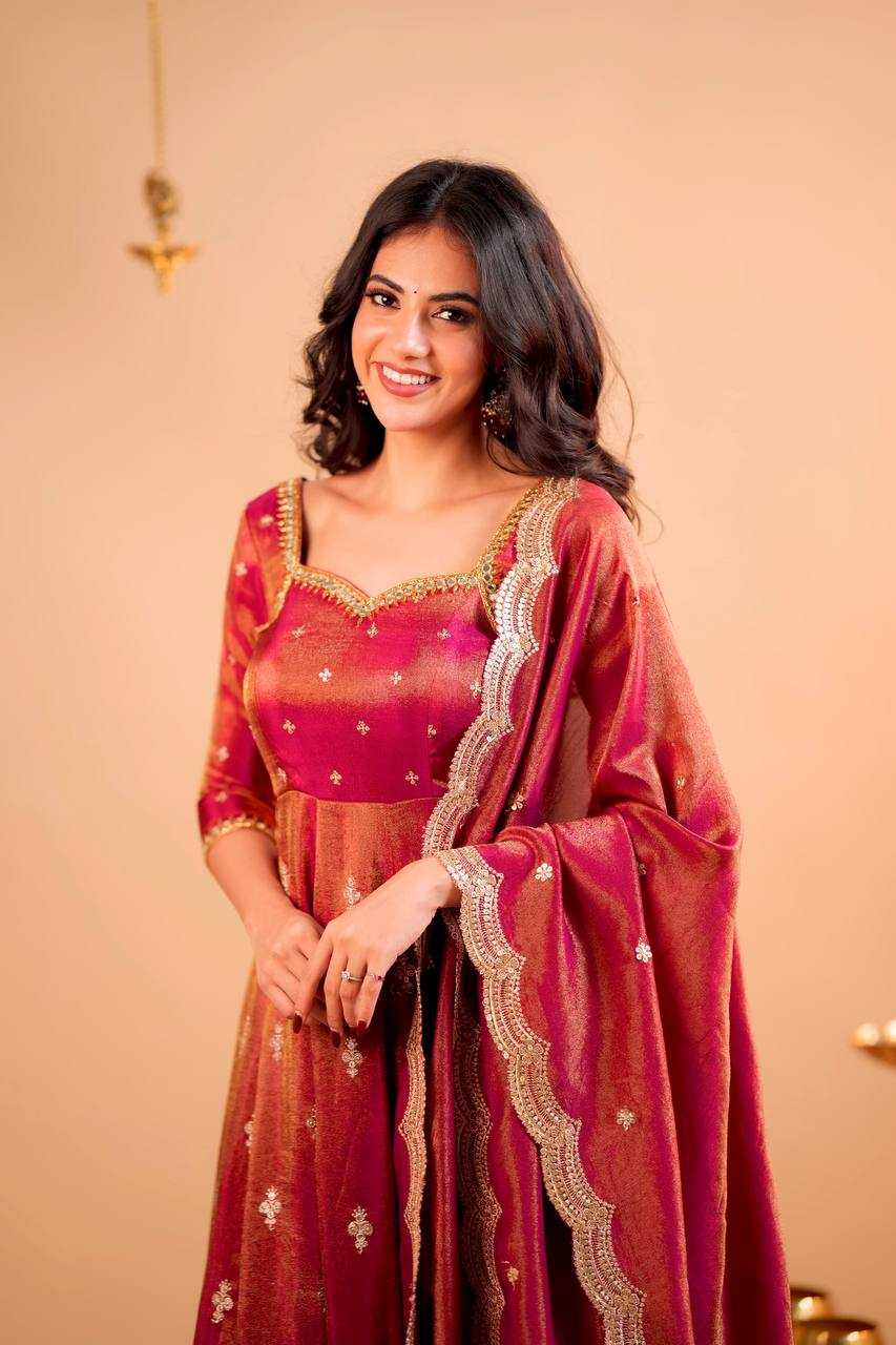 Ynf Silk KESH490 653 Gowns Wholesale Fancy Gowns Embroidery Gowns Party Gowns Manufacturer