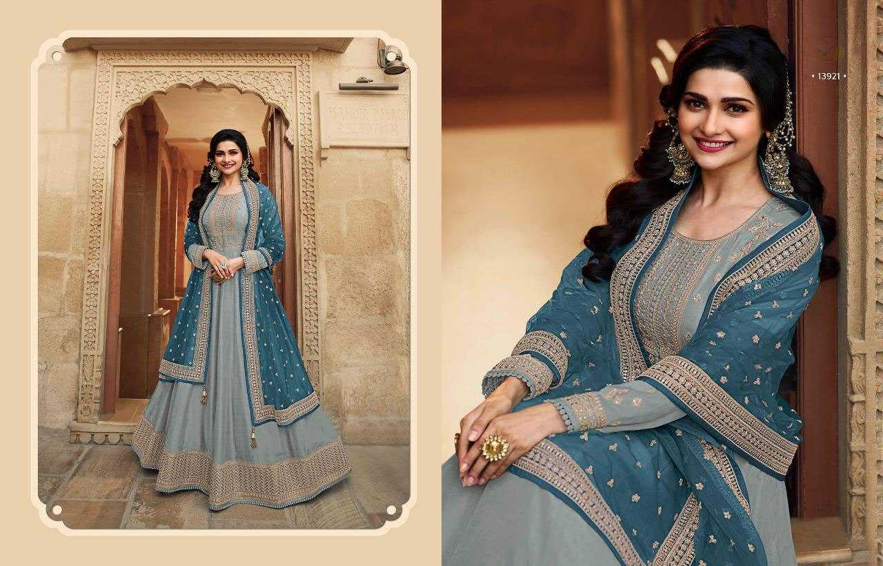 Ynf Silk KESH504 Kaseesh Parimahal Gowns Wedding Collections Festive Collections Wholesale Embroidery Gowns Silk Gowns Gown With Dupatta Manufacturer