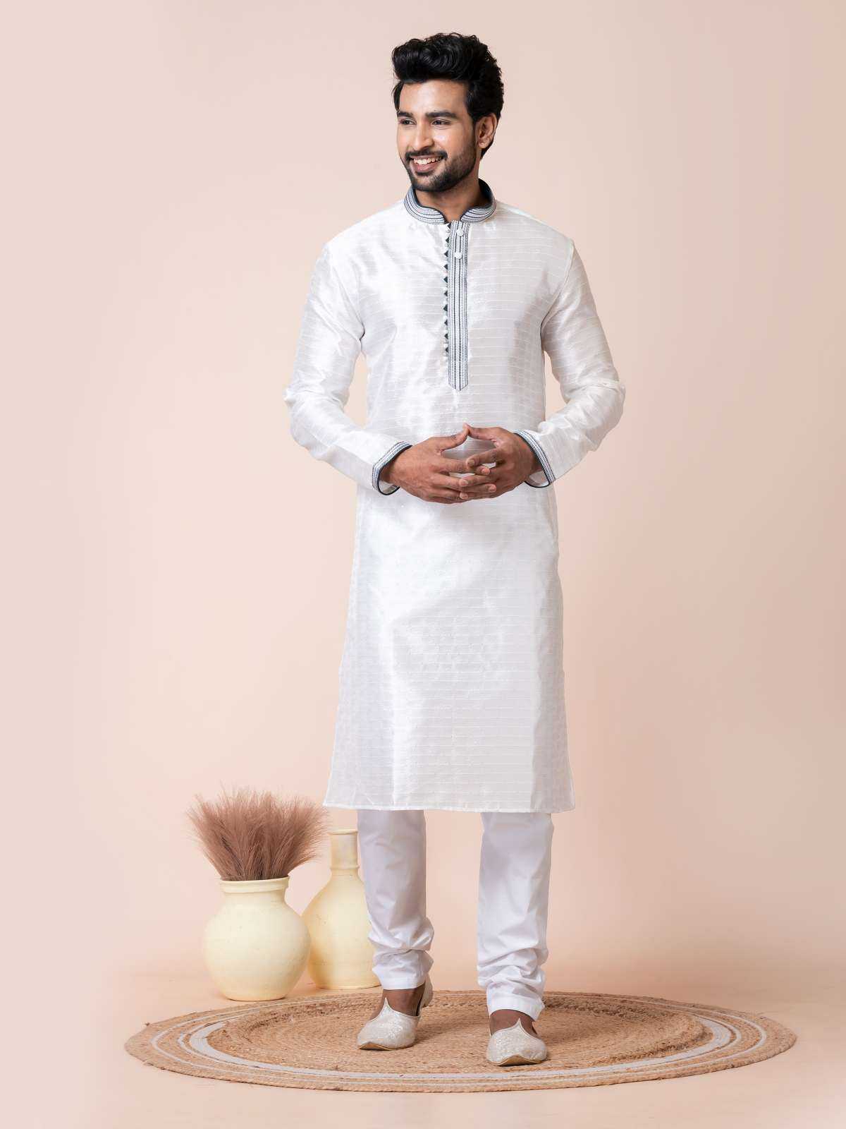 Ynf Silk RIN223 3469B Mens Wear Wholesale Mens Kurtas Mens Kurta Pyjama Men Wedding kurta Manufacturer