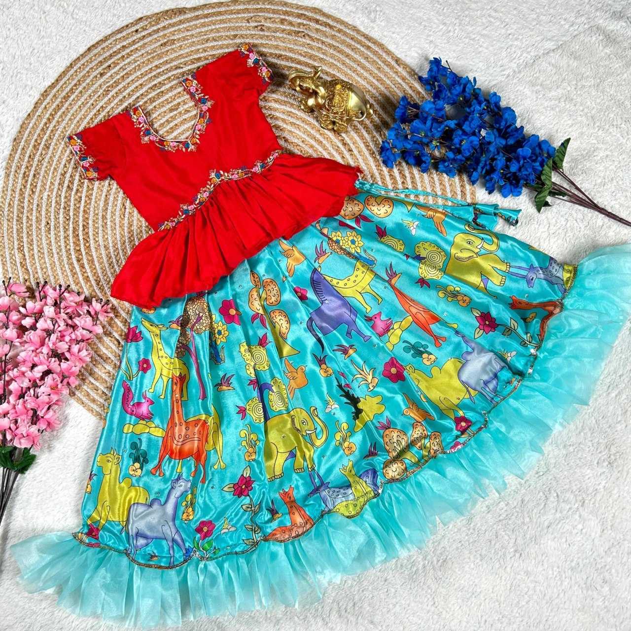 Ynf soft chinon KESH505 348 Kids Wear Wholesale Kids Lehenga Indian Wear For Kids Kids Lehenga Choli Manufacturer