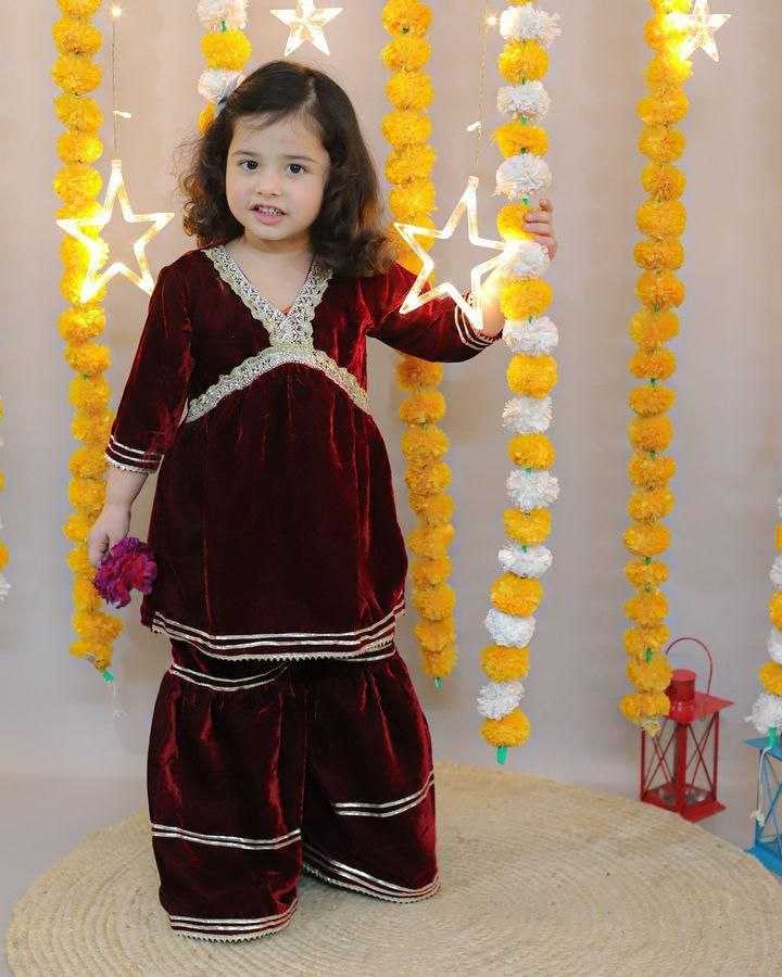 Ynf Soft Cotton RIN107 305 Kids Wear Wholesale Kids Sharara Girls Ethnic Wear Kids Wedding Outfits Manufacturer
