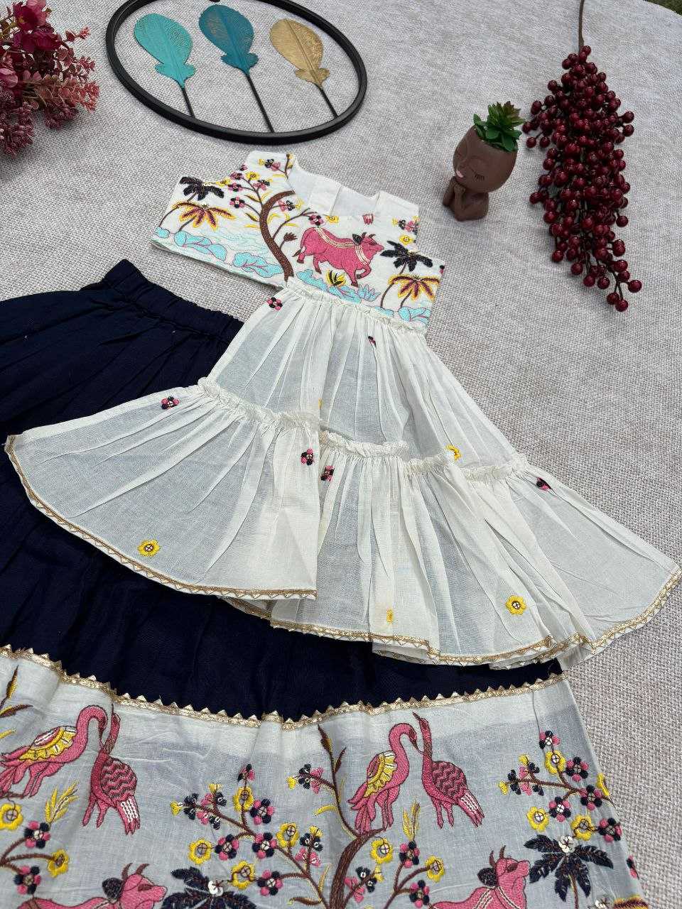 Ynf Soft Cotton RIN107 318 Kids Wear Wholesale Kids Lehenga Kids Lehenga Choli Kids Wedding Outfits Manufacturer
