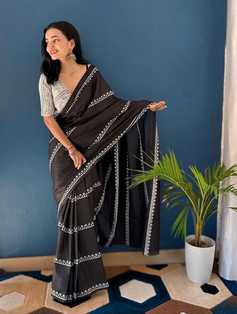 Ynf Soft Cotton RIN229 102 Sarees Wedding Collections Festive Collections Wholesale Black Sarees Cotton Sarees Sarees With Blouse Manufacturer