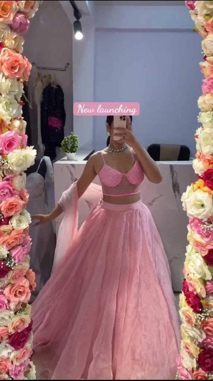 Ynf Soft Net RIN157 5245 Lehengas Wedding Collections Plus Size Collections Wholesale Designer Lehenga Net Fancy Lehenga Pink Lehenga Manufacturer