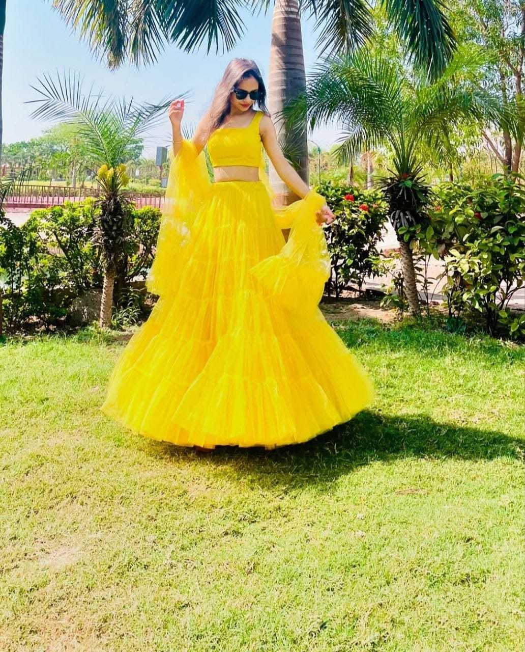 Ynf Soft Net RIN157 5258 Lehengas Plus Size Collections Wholesale Designer Lehenga Net Fancy Lehenga Yellow Lehenga Manufacturer