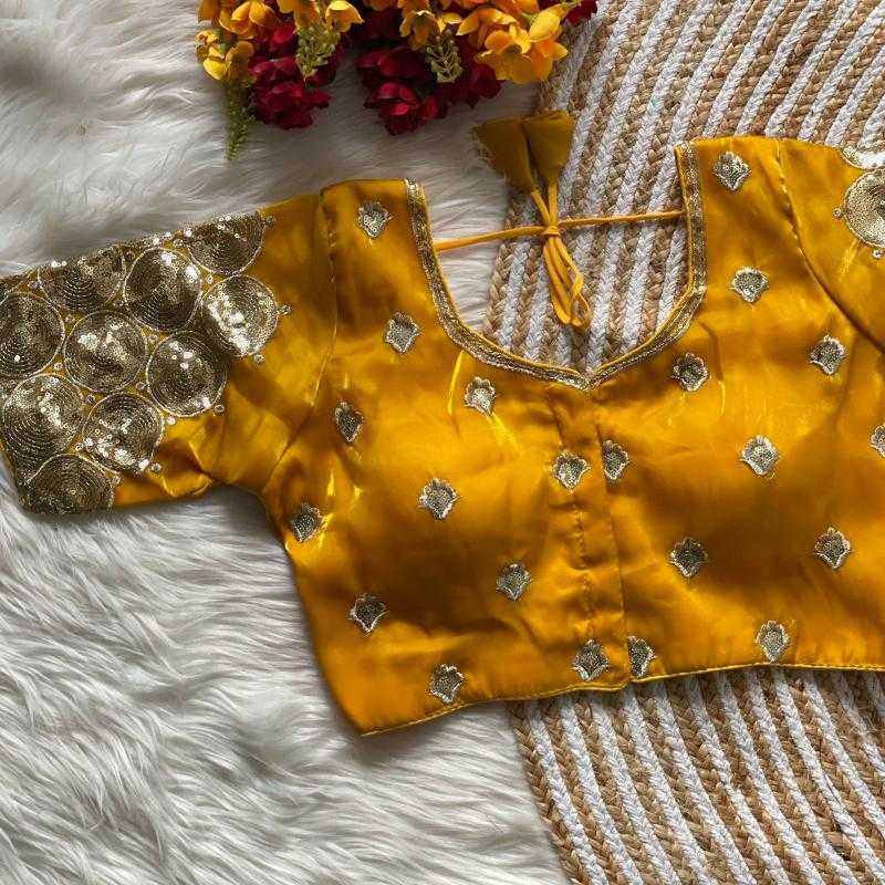 Ynf Soft Silk KESH426 ZIMICHOOGOLA Readymade Blouses Wholesale Sequence Embroidery Blouse Designer Blouse Silk Blouse Manufacturer