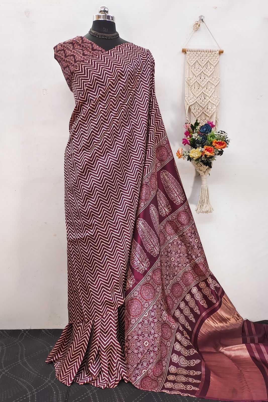Ynf Soft Silk KESH484 smooth and rich Sarees Silk Sarees Wholesale Printed Sarees Ajrakh Sarees Gajji Modal Sarees Manufacturer
