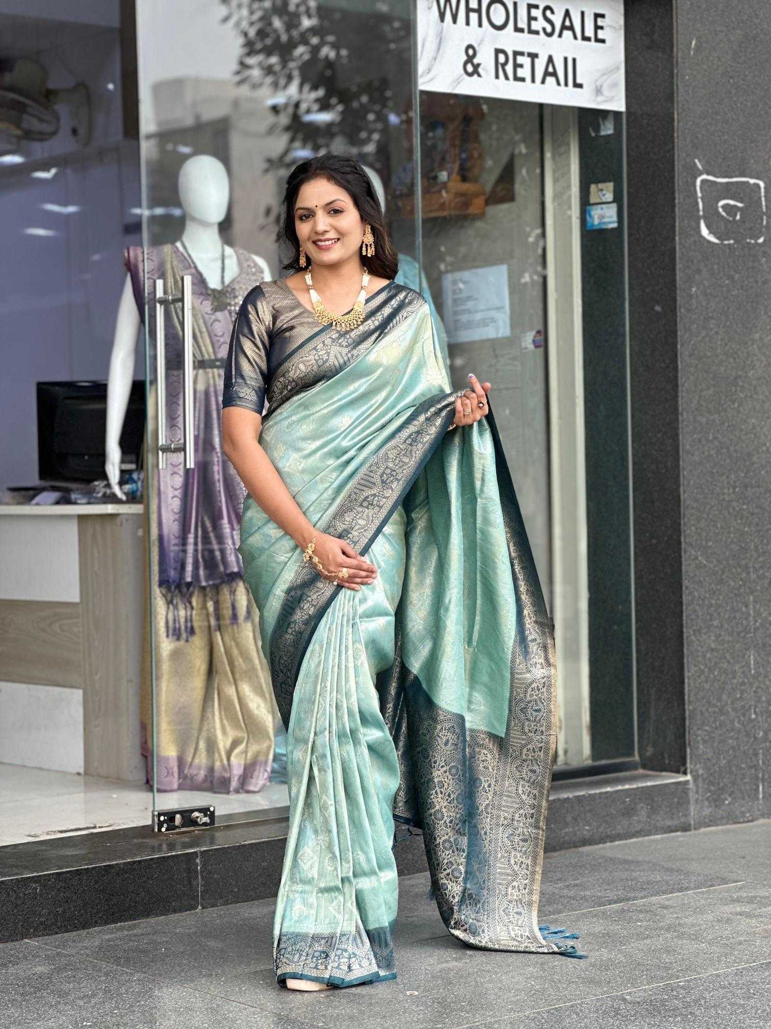 Ynf Soft Silk RIN118 CONTRSRTWOVEN Silk Sarees Festive Collections Wholesale Soft Silk Sarees Designer Silk Sarees Silk Sarees For Weddings Manufacturer