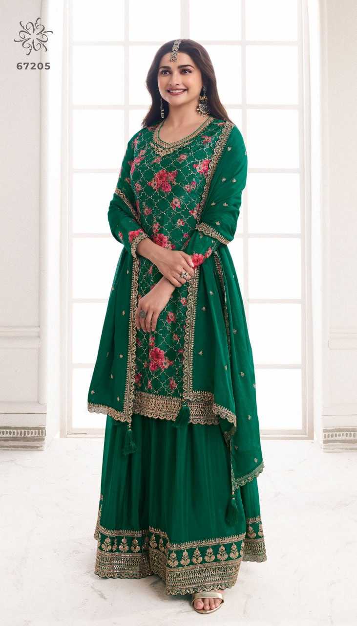 Ynf Soft Vichitra KESH504 67201 Suits & Dresses Wedding Collections Festive Collections Wholesale Printed Suits Palazzo Suit Semi Stitched Suits Manufacturer