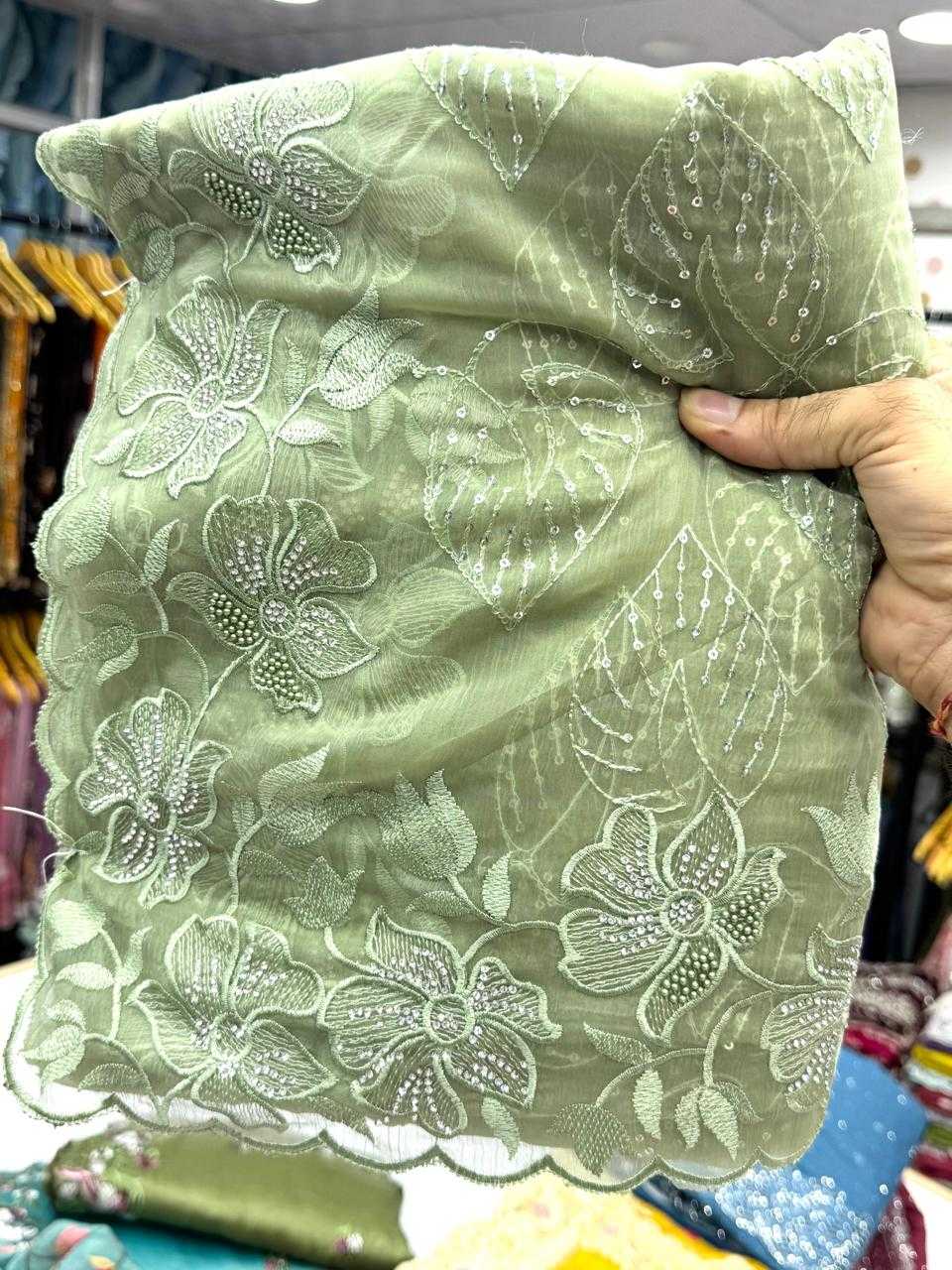 Ynf Tissue KESH114 6389 Sarees Wedding Collections Wholesale Sequence Sarees Embroidered Sarees Stone Work Saree Manufacturer