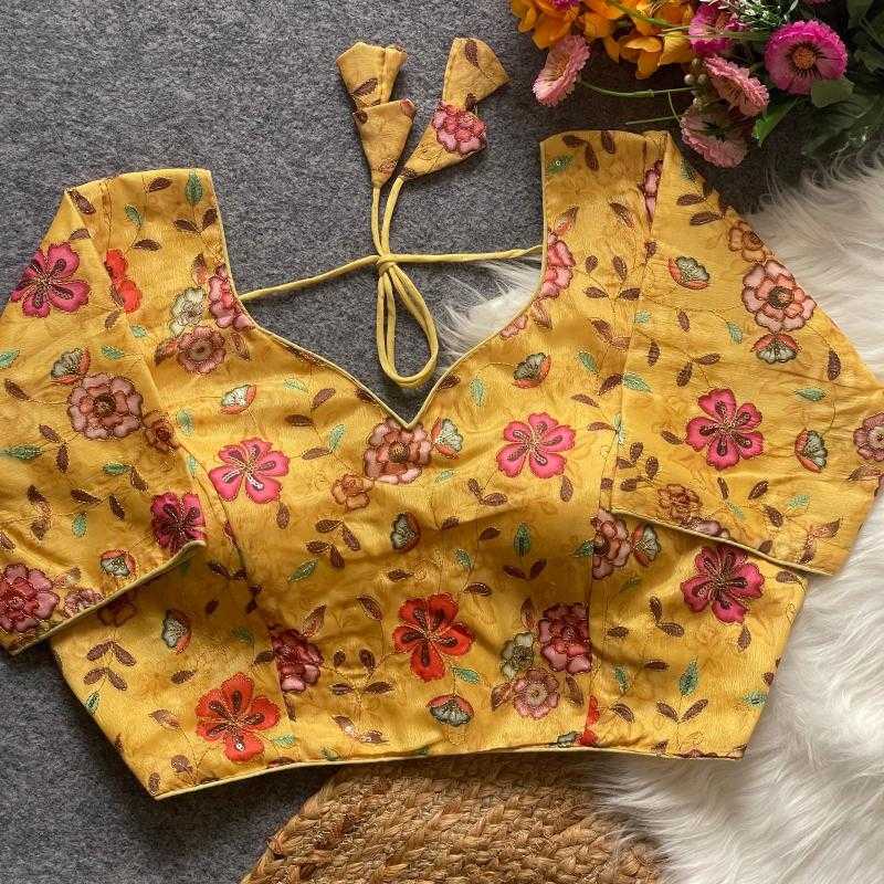 Ynf Tissue KESH426 Wedding Readymade Blouses Wholesale Printed Blouse Designer Blouse Party Wear Blouse Manufacturer