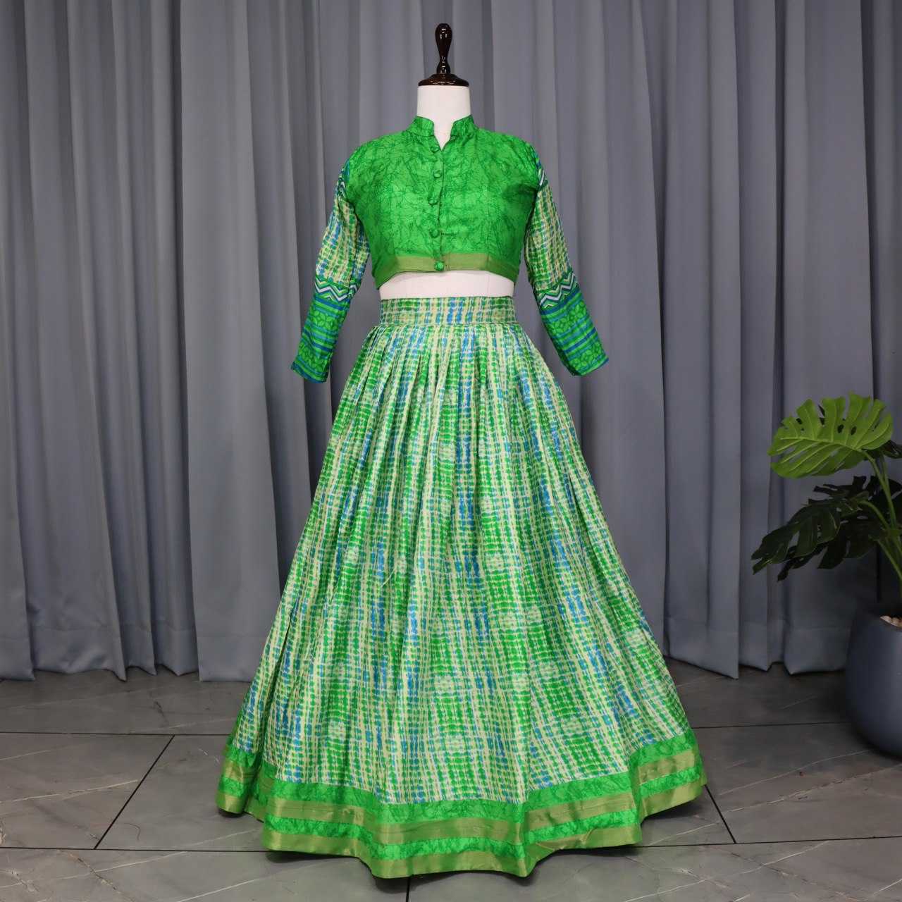 Ynf Tussar Silk RIN119 7141 Lehengas Wedding Collections Festive Collections Wholesale Silk Lehenga Printed Lehenga Lehenga With Blouse Manufacturer