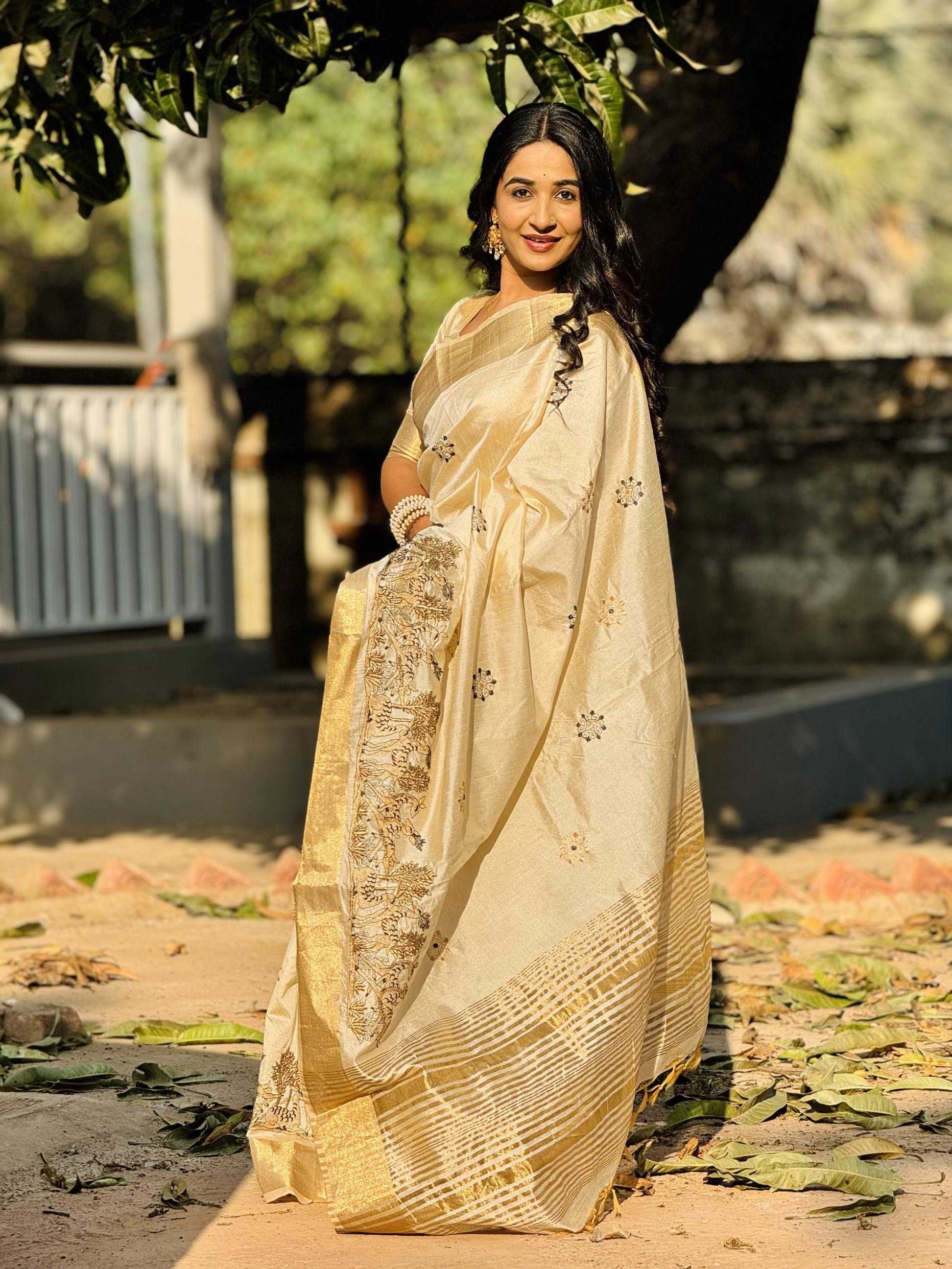Ynf Tussar Silk RIN211 Tusser-vol-1 Silk Sarees Wholesale Soft Silk Sarees Fancy Silk Sarees Embroidered Silk Sarees Manufacturer