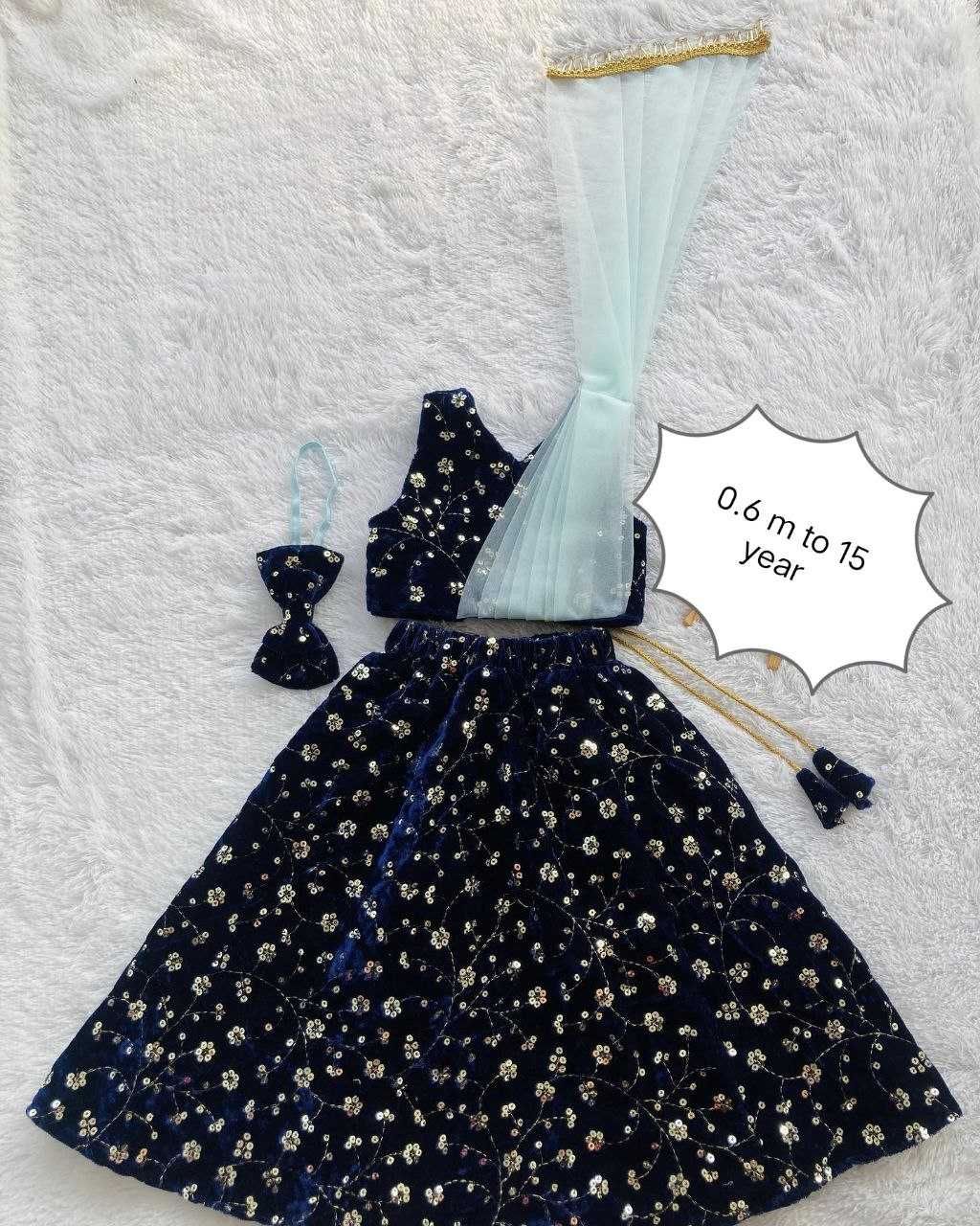 Ynf Velvet RIN107 344 Kids Wear Wholesale Kids Lehenga Kids Traditional Outfits Kids Lehenga Choli Baby Girl Lehenga Manufacturer