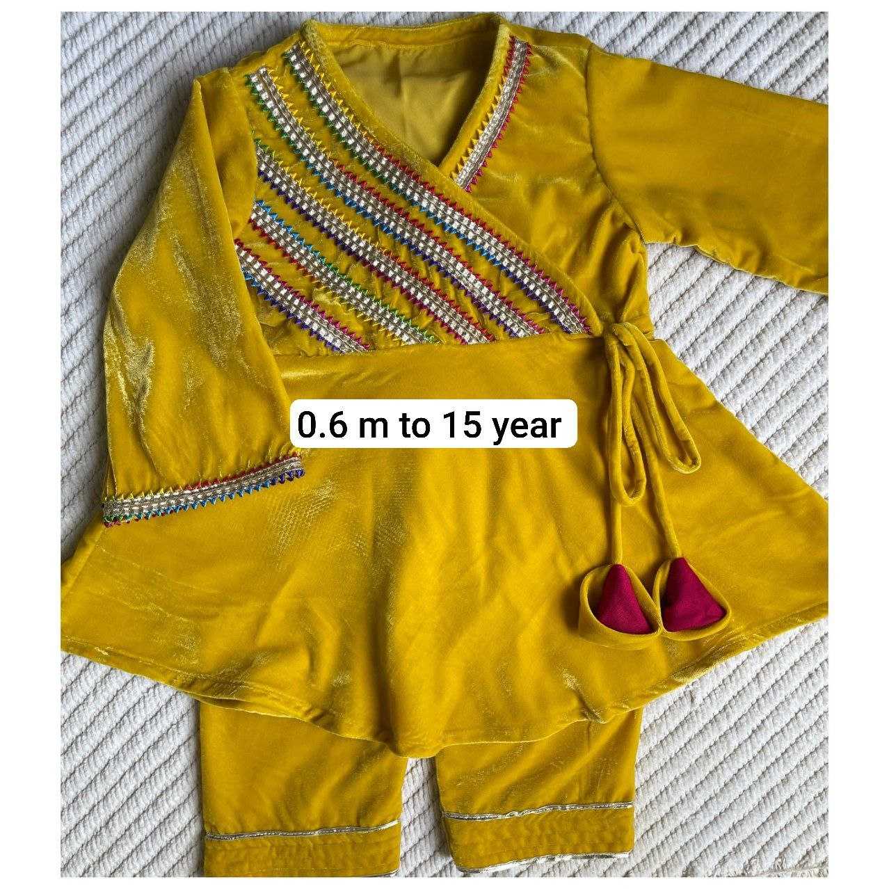 Ynf Velvet RIN107 366 Kids Wear Wholesale Top & Pant Kids Traditional Outfits Kids Anarkali Suits Manufacturer