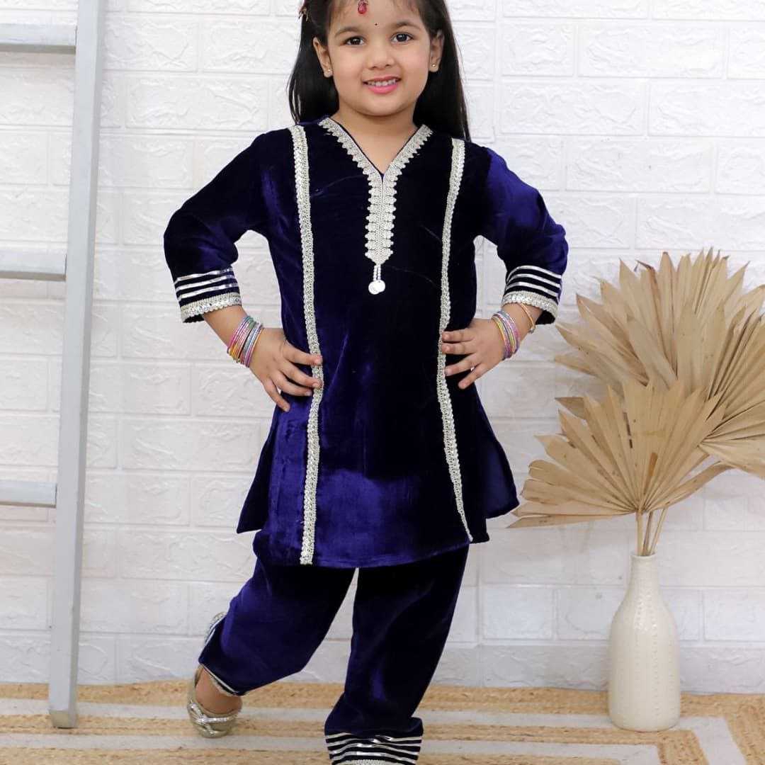 Ynf Velvet RIN107 371 Kids Wear Wholesale Kids Suit Kids Ethnic Wear Kids Traditional Outfits Manufacturer