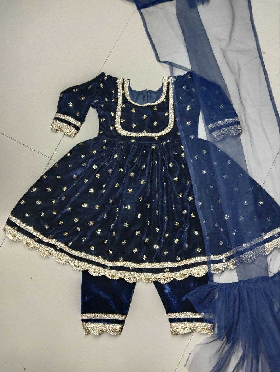 Ynf Velvet RIN107 372 Kids Wear Wholesale Kids Suit Kids Traditional Outfits Kids Anarkali Suits Manufacturer