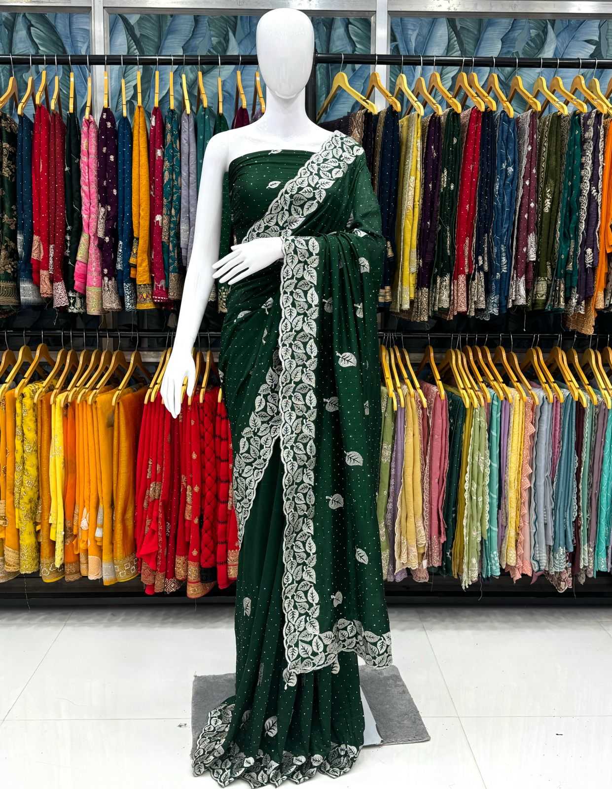 Ynf Vichitra Silk KESH114 2130 Silk Sarees Wedding Collections Festive Collections Wholesale Fancy Silk Sarees Embroidered Silk Sarees Silk Sarees With Stone Work Manufacturer