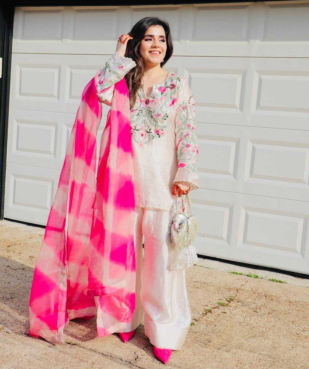 Ynf Vichitra Silk KESH158 10101 Suits & Dresses Wedding Collections Festive Collections Wholesale Embroidery Suits Palazzo Suit Ladies Silk Suit Manufacturer