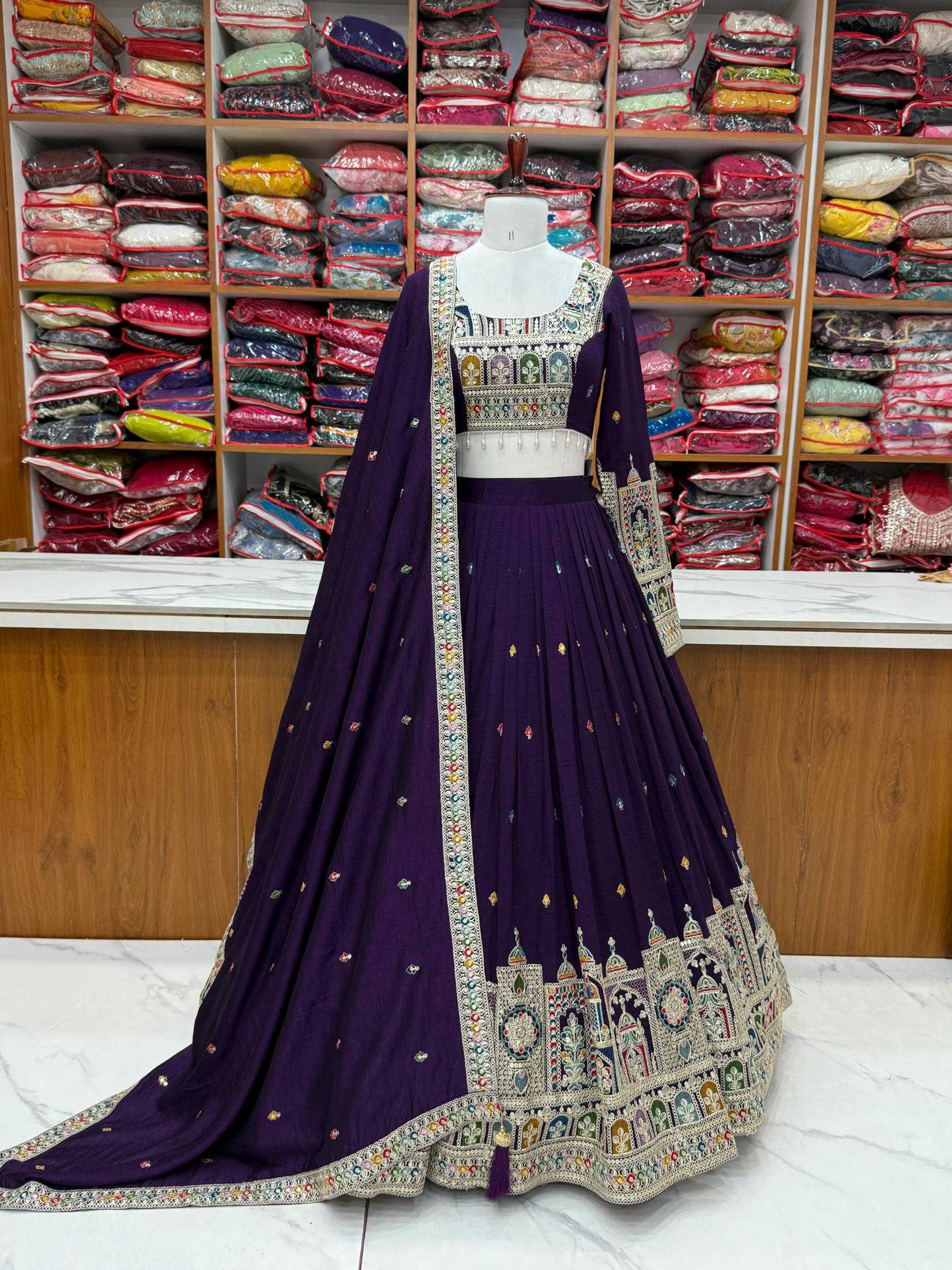 Ynf Vichitra Silk KESH504 54 Lehengas Wholesale Designer Lehenga Fancy Lehenga Embroidered Lehenga Manufacturer
