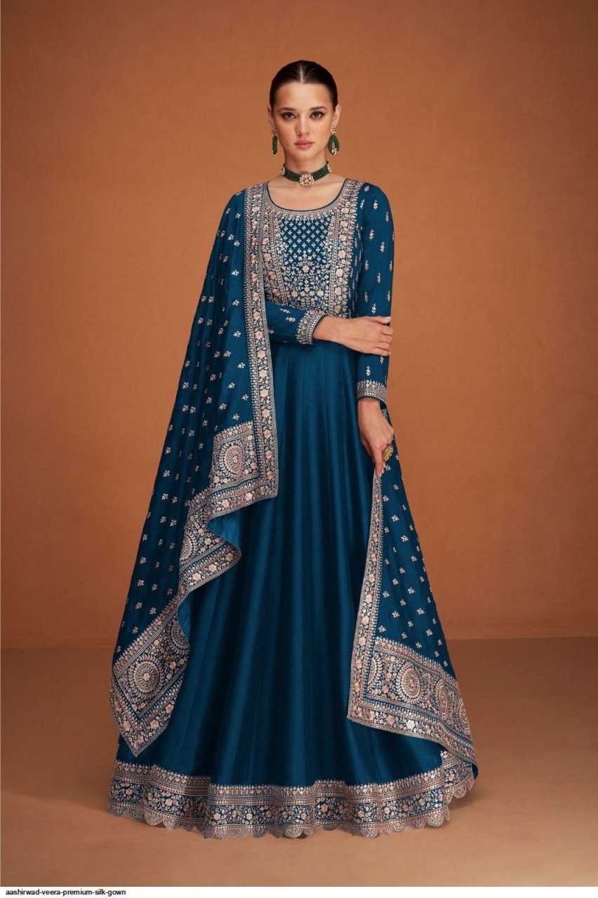 Ynf Vichitra Silk KESH504 9577 Gowns Wholesale Fancy Gowns Embroidery Gowns Anarkali Gown Long Gowns Sequin Gowns Manufacturer