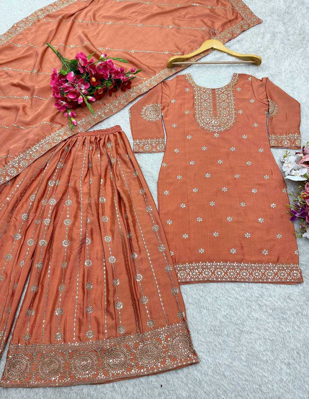 Ynf Vichitra Silk KESH506 1161 Suits & Dresses Wedding Collections Festive Collections Wholesale Sharara Salwar Suits Embroidery Suits Ladies Silk Suit Manufacturer
