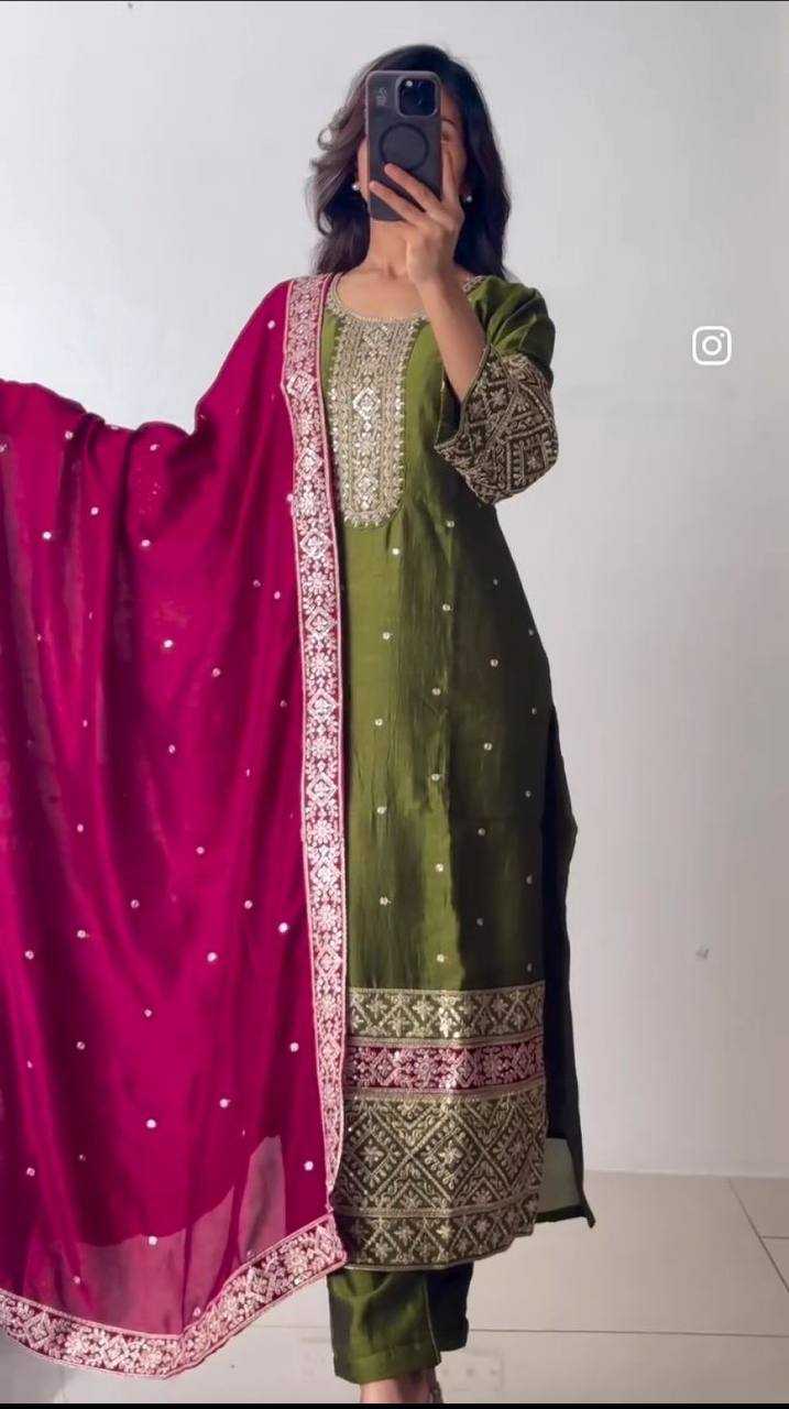 Ynf Vichitra Silk KESH506 1162 Suits & Dresses Wedding Collections Festive Collections Wholesale Embroidery Suits Ladies Silk Suit Wedding Outfits Manufacturer
