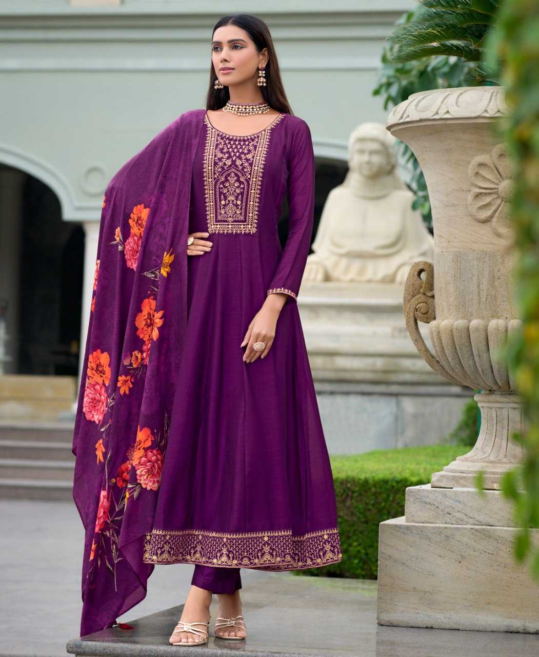 Ynf Vichitra Silk KESH507 135 Suits & Dresses Wholesale Ladies Suits Designer Suits Long Kurti Suits Manufacturer