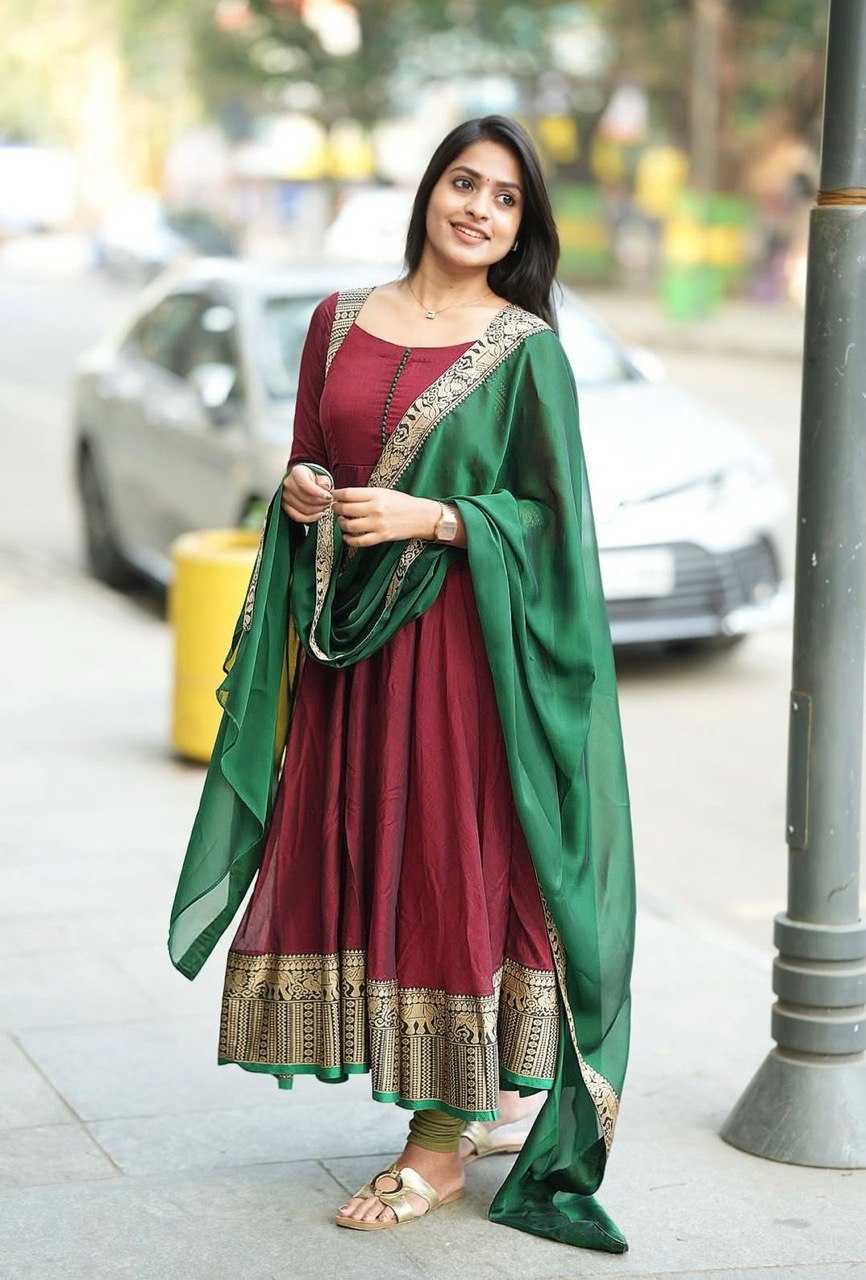Ynf Vichitra Silk KESH510 1113 Gowns Plus Size Collections Wholesale Fancy Gowns Manufacturer