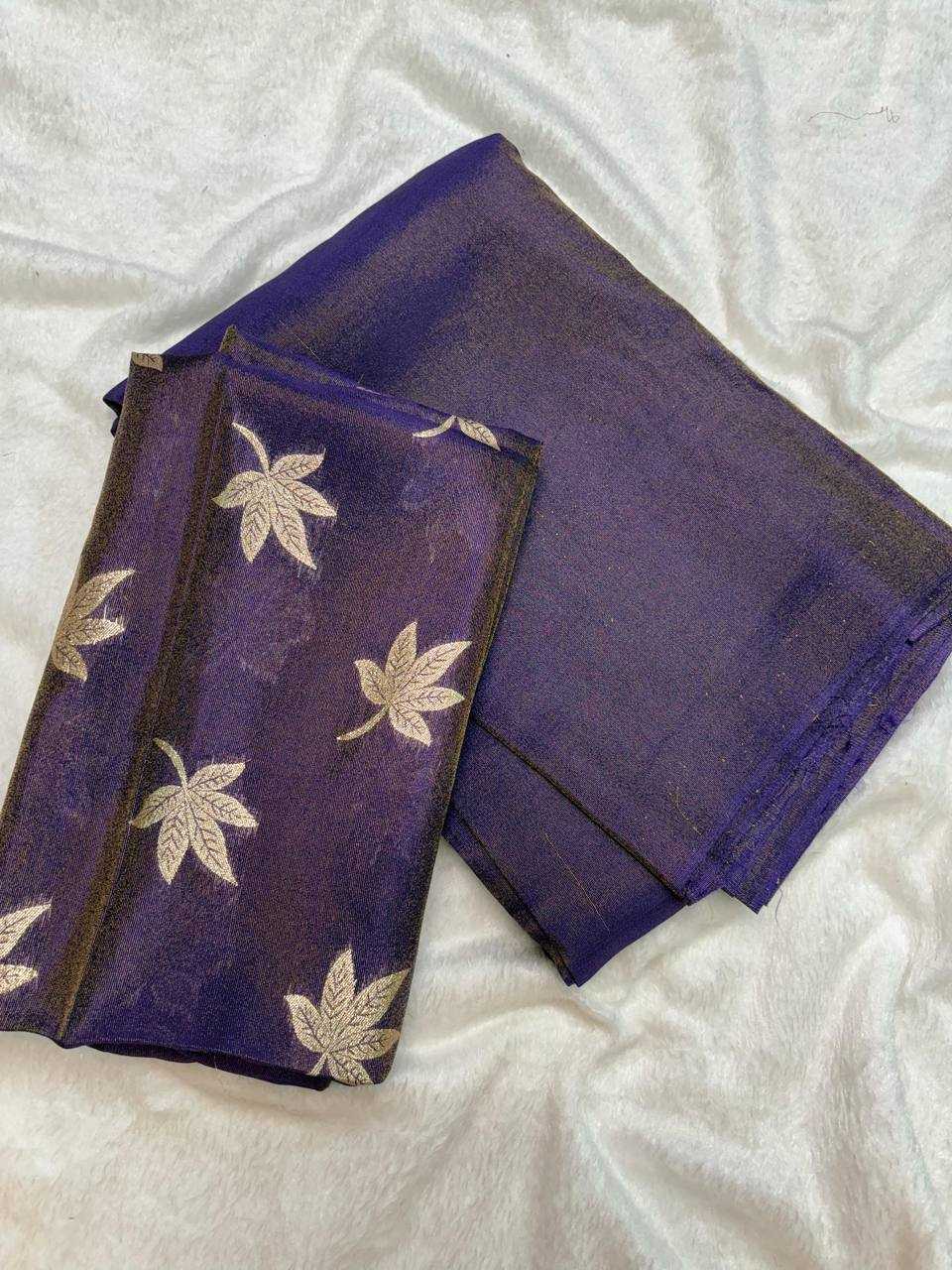 Ynf Viscose RIN124 Leaf Viscose tissue Sarees Wholesale Party Wear Sarees Fancy Sarees Plain Sarees Manufacturer