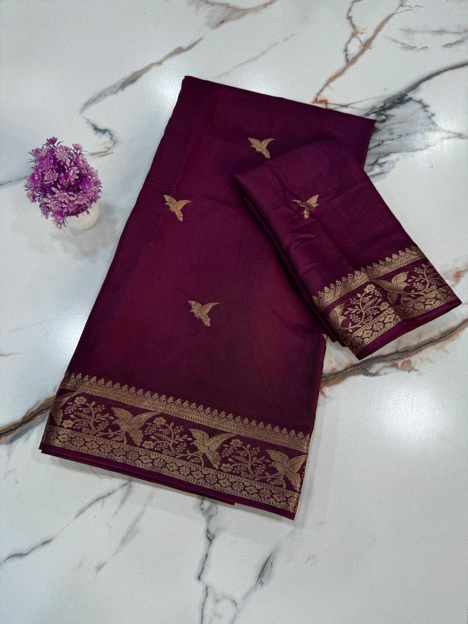 Ynf Viscose RIN178 sparrow Silk Sarees Wedding Collections Wholesale Designer Silk Sarees Zari Border Silk Sarees Silk Sarees For Weddings Manufacturer