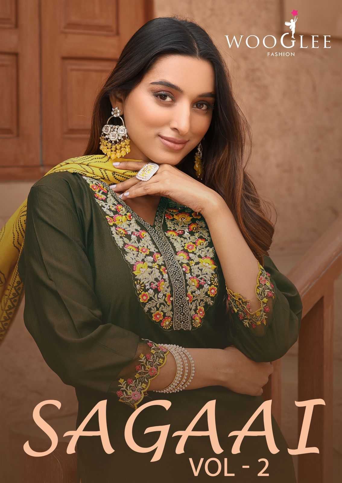 Ynf Viscose RIN190 WOOGLEE-Sagaai Vol Setwise Collections Wholesale Dresses & Suits Catalogs Manufacturer