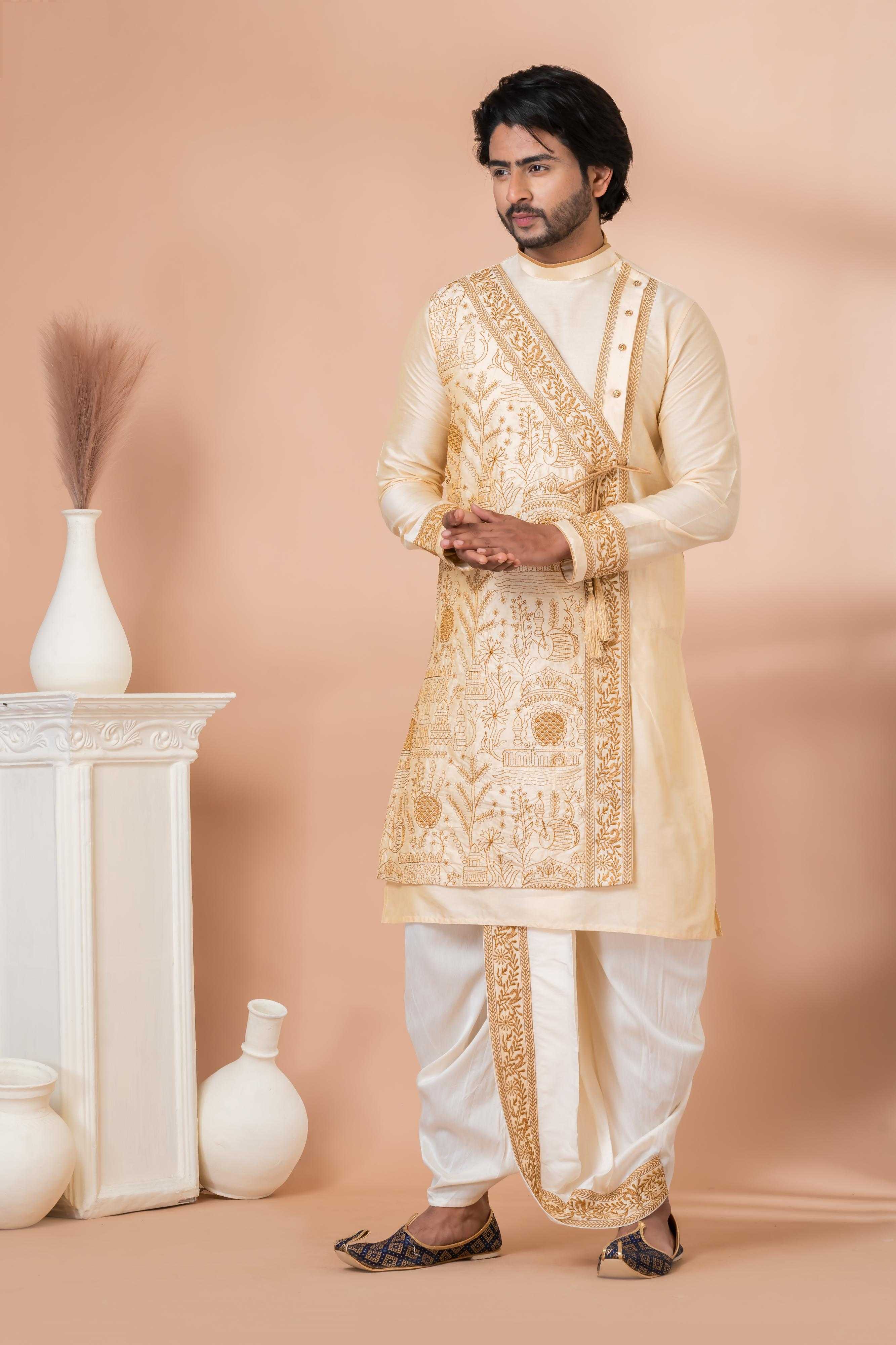 Ynf Viscose RIN223 3319 Mens Wear Festive Collections Wholesale Mens Kurtas Mens Kurta Pyjama Onam Collections Manufacturer