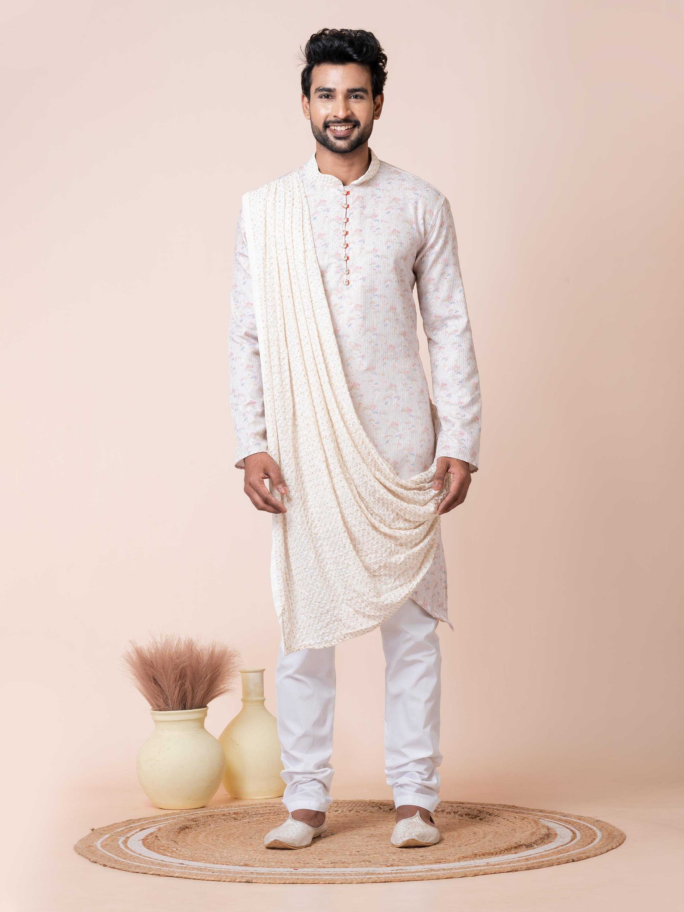 Ynf Viscose RIN223 3491A Mens Wear Festive Collections Wholesale Mens Kurtas Mens Kurta Pyjama Onam Collections Manufacturer