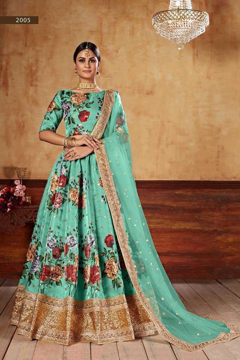 Ynf Art Silk RIN227 2005 Lehengas Wholesale Designer Lehenga Printed Lehenga Embroidered Lehenga Manufacturer